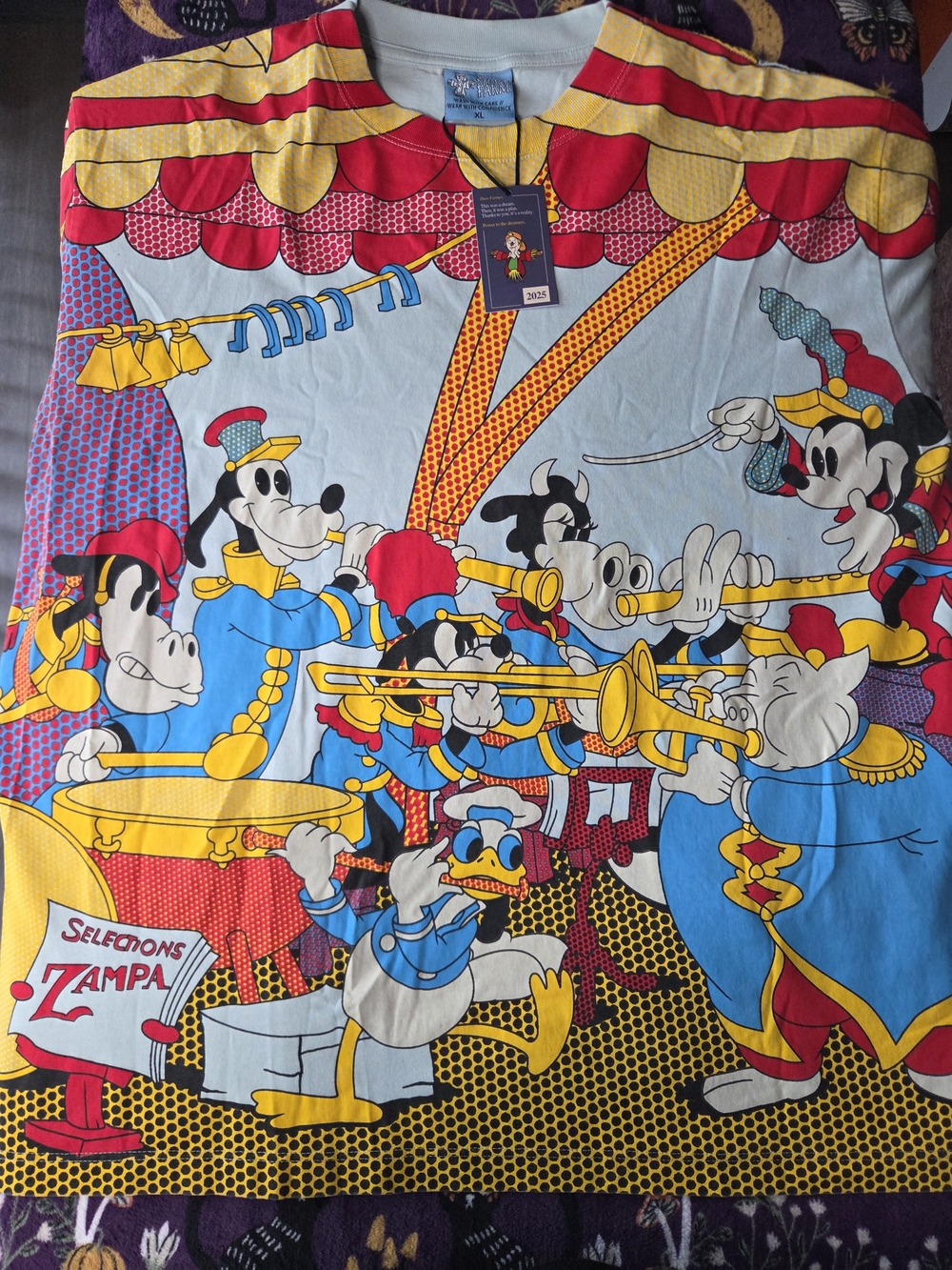 The Shirt Farm Disney Classic Mickey Mouse 'The Band Concert' AOP size XL bnwt